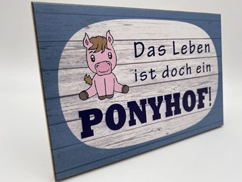 Hochwertiges Holzschild 18 x12 x 1cm Pferde Spruch: Das Leben ist doch kein Ponyhof - DekoNo7 Hochwertiges Holzschild 18 x12 x 1cm Pferde Spruch: Das Leben ist doch kein Ponyhof - DekoNo7 von DekoNo7