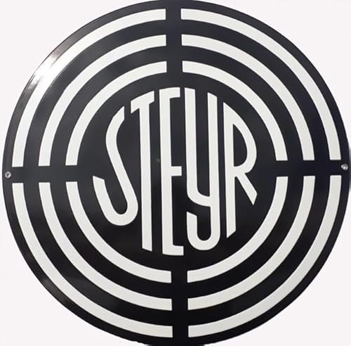 Steyr Logo – Emailschild – 50cm Durchmesser - DekoNo7 Steyr Logo – Emailschild – 50cm Durchmesser - DekoNo7 von DekoNo7
