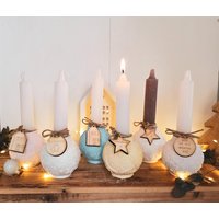 Adventsdeko Weihnachtsdeko Kerzenhalter Geschenkidee Wichtelgeschenk Gießpulver Tischdeko - Dekopanda® von DekoPandaShop
