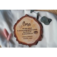 Geburtstagsgeschenk Personalisiert Baumscheibe Für Oma Und Opa - Dekopanda von DekoPandaShop