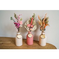 Trockenblumen Blumenstrauß Personalisiert Geschenkidee Blumenvase - Dekopanda von DekoPandaShop