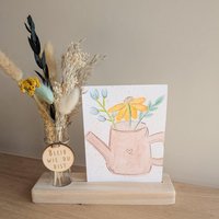 Trockenblumen Karte Kartenhalter Personalisiertes Geschenk Geschenkidee - Dekopanda von DekoPandaShop