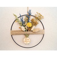 Trockenblumenkranz Metallring Trockenblumen Personalisierte Geschenkidee - Dekopanda von DekoPandaShop