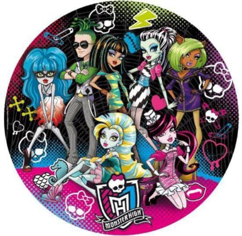 Monster High Runde Tortenaufleger 20CM - Geburtstag Tortenbild Zuckerbild Tortenplatte Oblate Kuchenzuckerplatte von Torten Deko Shop