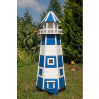 xxl Leuchtturm Blau/Weiß Solar Aus Holz, 1.40 M von DekoShopHannusch