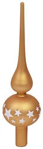 DekoStore.eu Glas Tannenbaumspitze - 25cm - Kupfer Matt Christbaumspitze Baumspitze Christbaumschmuck von DekoStore.eu