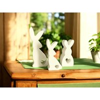 Osterhasen-Set Mit Herz, Osterhasen-Trio , Osterdeko, Raysin, Ostermitbringsel, Frühlingsdeko von DekoStudioClaudia