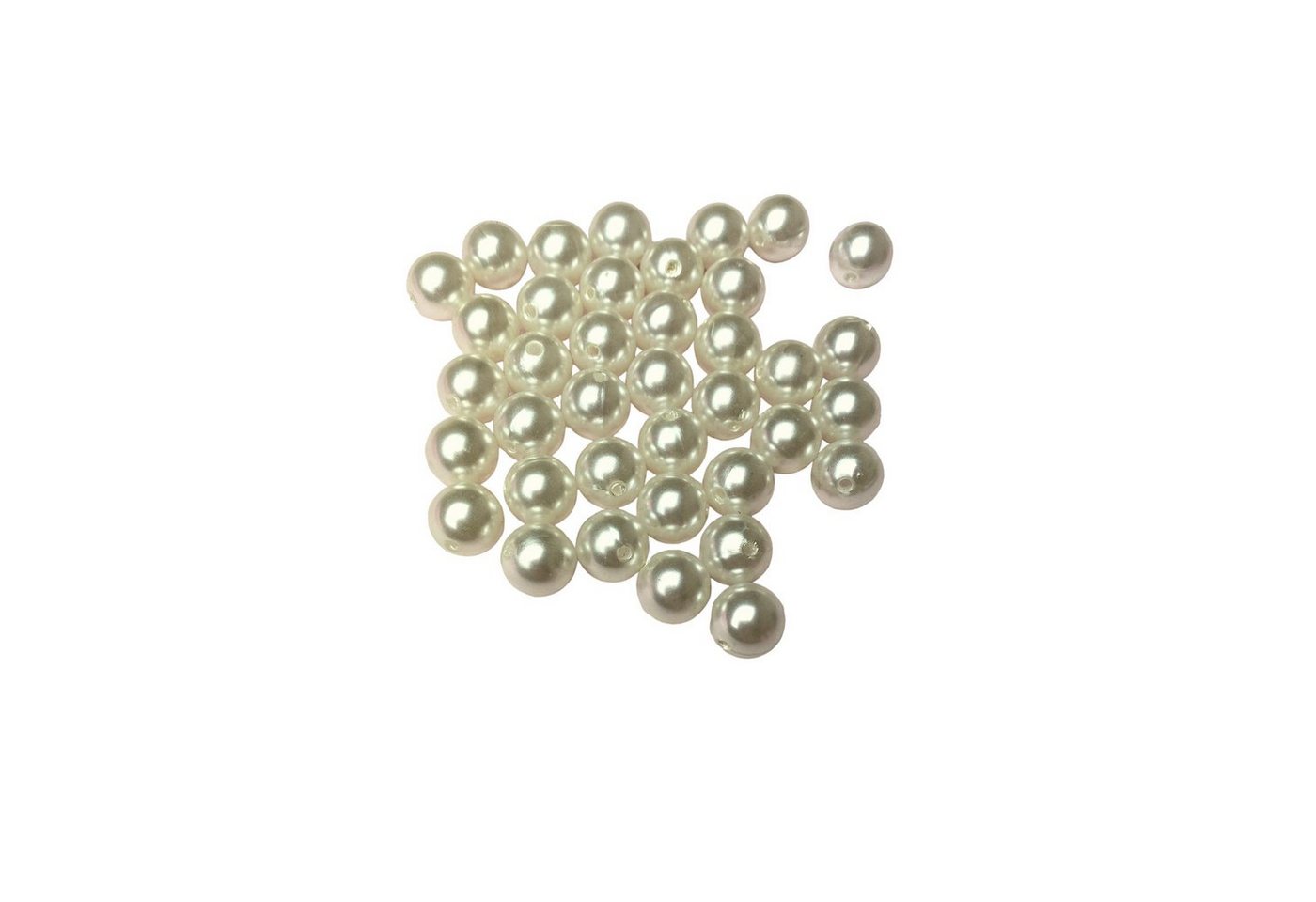 DekoTown Bastelperlen Wachsperlen Perlen Weiß D10mm, 100g von DekoTown