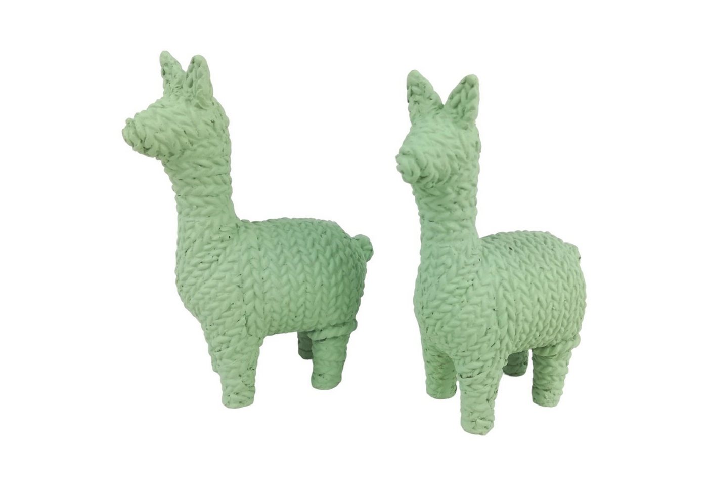 DekoTown Tierfigur Boho Deko Lamas Grün 9cm, 2 St. von DekoTown