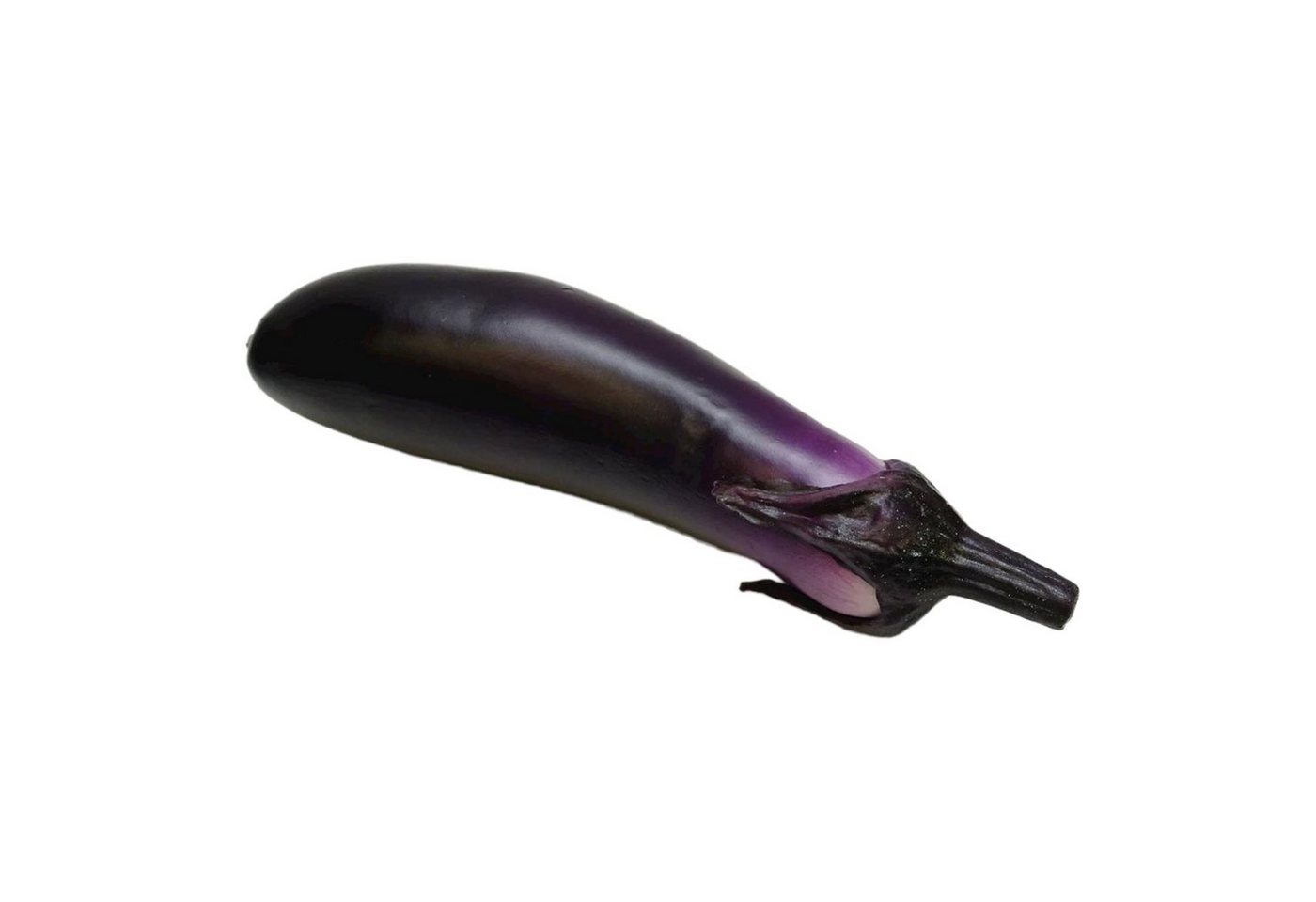 Kunstpflanze Künstliche Aubergine Melanzani Lila 19 cm, DekoTown von DekoTown