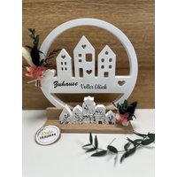 Häuserkranz Häuserring Personalisiert Geschenk Häuser Deko Loop Häuserreihe Umzug Einzug Mitbringsel Handgefertigt von DekoTraum44