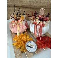 Kürbis Deko Herbst Trockenblumen Gesteck Tischdeko Geschenk Mitbringsel Gesenkset Herbstdeko Kürbis Deko Herbst Trockenblumen Gesteck Tischdeko Geschenk Mitbringsel Gesenkset Herbstdeko von DekoTraum44