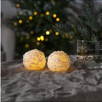 Led Stumpenkerzen 2Er Set "Snowball" Led Stumpenkerzen 2Er Set "Snowball" von DekoWeltenDE