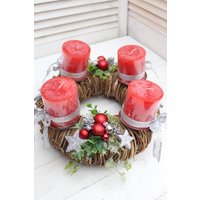 Adventskranz Rot-Silber Adventskranz Rot-Silber von DekoWerkstatt