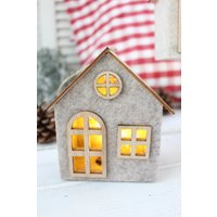 Beleuchtetes Haus Zum Hängen Und Stellen Fensterhänger Haushänger von DekoWerkstatt