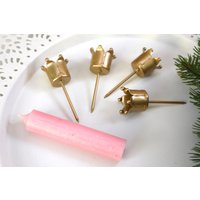 Goldener Kerzenhalter Adventskranz Goldener Kerzenhalter Adventskranz von DekoWerkstatt