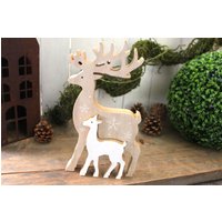 Holz-Hirsch Mit Rehkitz Zum Rausschieben Weihnachtsdeko Holz-Hirsch Mit Rehkitz Zum Rausschieben Weihnachtsdeko von DekoWerkstatt