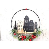 Loop "Häuserreihe" Weihnachtsdeko Fensterhänger Türdeko Loop "Häuserreihe" Weihnachtsdeko Fensterhänger Türdeko von DekoWerkstatt