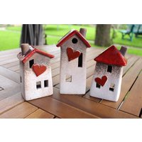 Windlicht "Haus Mit Herz" 3 Modelle Windlicht "Haus Mit Herz" 3 Modelle von DekoWerkstatt