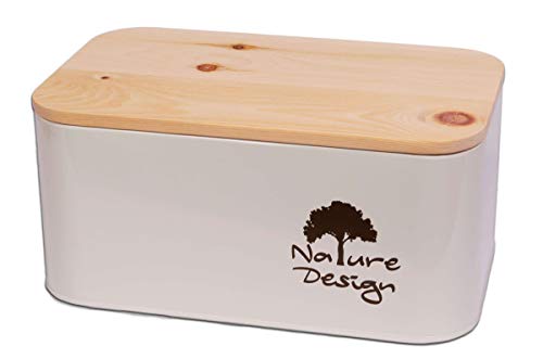 Dekobox Brotbox aus Metall und Zirbenholz - abnehmbares Servier- und Schneidebrett - Brotkasten Made in Tirol von Dekobox