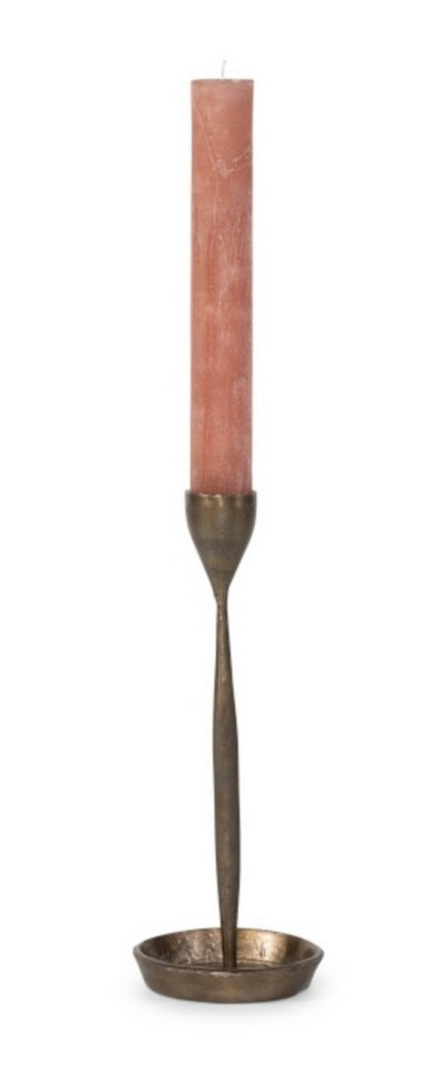 Dekocandle Kerzenhalter Kerzenhalter metal antikgold gross Ø 14 x 50 cm von Dekocandle