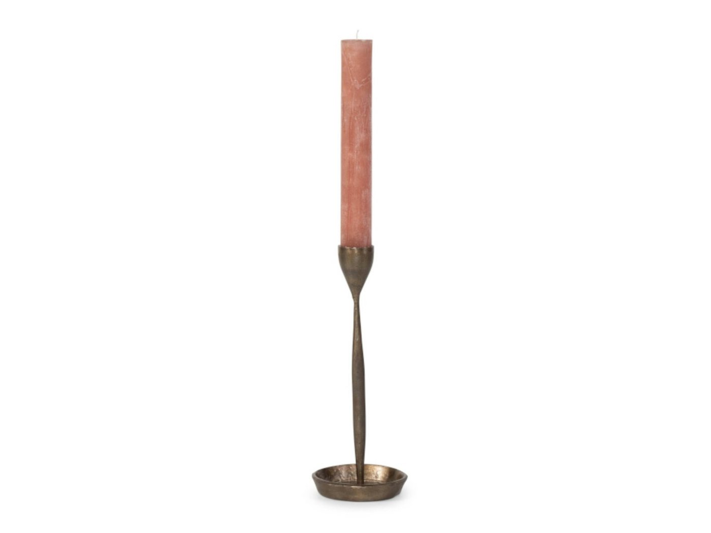 Dekocandle Kerzenhalter Kerzenhalter metal antikgold klein Ø 14 x 35 cm von Dekocandle