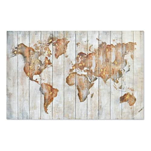 Dekodonia S3007079 Bild Acryl und Holz Vintage, Karte, 120 x 80 cm von Dekodonia