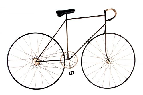 Dekodonia S3007580 Wanddekoration für Fahrrad, Metall, Vintage, Schwarz, 150 x 92 cm von Dekodonia