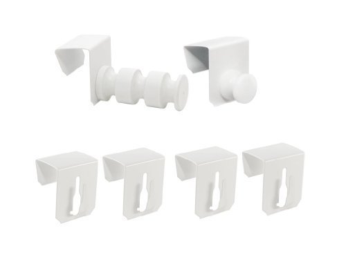 6er Set Dekohaken Fensterhaken Fensterclip Klemmträger Weiß (Fensterdicke bis 23mm) von Liakai