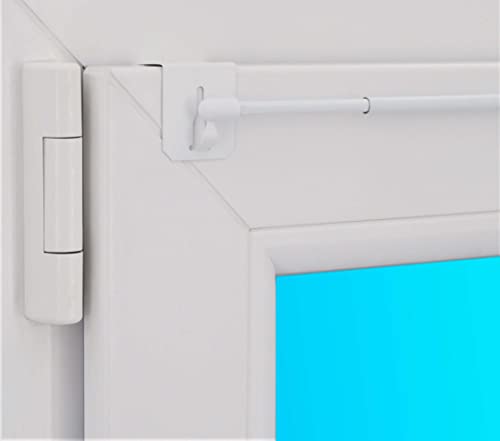 Gardinenstange "Florida" 60-80cm ausziehbar Vitragenstange + 1 Paar Klemmträger Weiß Universal für oben am Fenster von dekohaken24.de