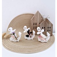Gibsdeko Anker Keramik Trockenblumen Meer Geschenkidee Handgefertigt Handmade von Dekohausen