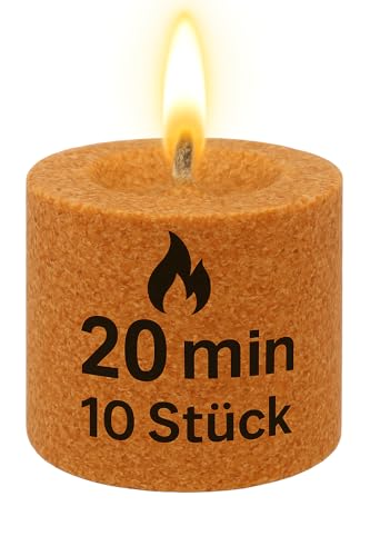 10 Stück XXL Kaminanzünder mit langer Brenndauer, Ofenanzünder, Grillanzünder oder Lagerfeueranzünder aus Buchenholzspäne, Kamin - Anzünder mit 20 min Brenndauer, Lieferumfang: 10 Anzünder. von Dekohelden24