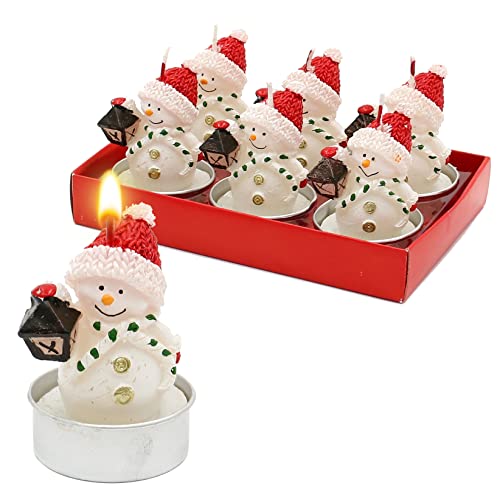 Dekohelden24 6er Set Teelicht Schneemann mit Laterne, Maße je Teelicht L/B/H: 4 x 4 x 7 cm. Dekohelden24 6er Set Teelicht Schneemann mit Laterne, Maße je Teelicht L/B/H: 4 x 4 x 7 cm. von Dekohelden24