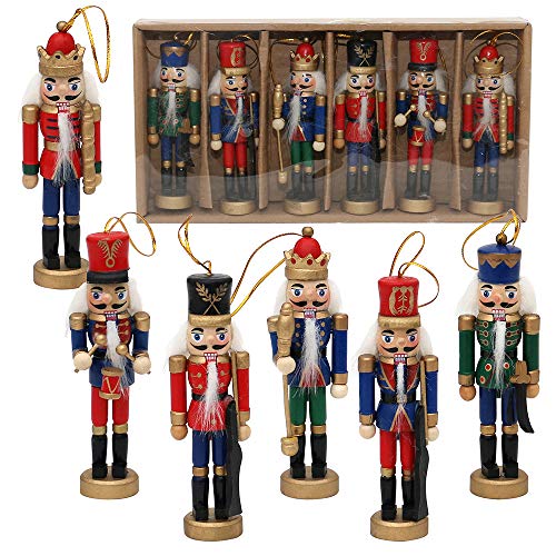 Dekohelden24 Baumbehang Nussknacker als 6er Set, ca. 13 cm groß von Dekohelden24