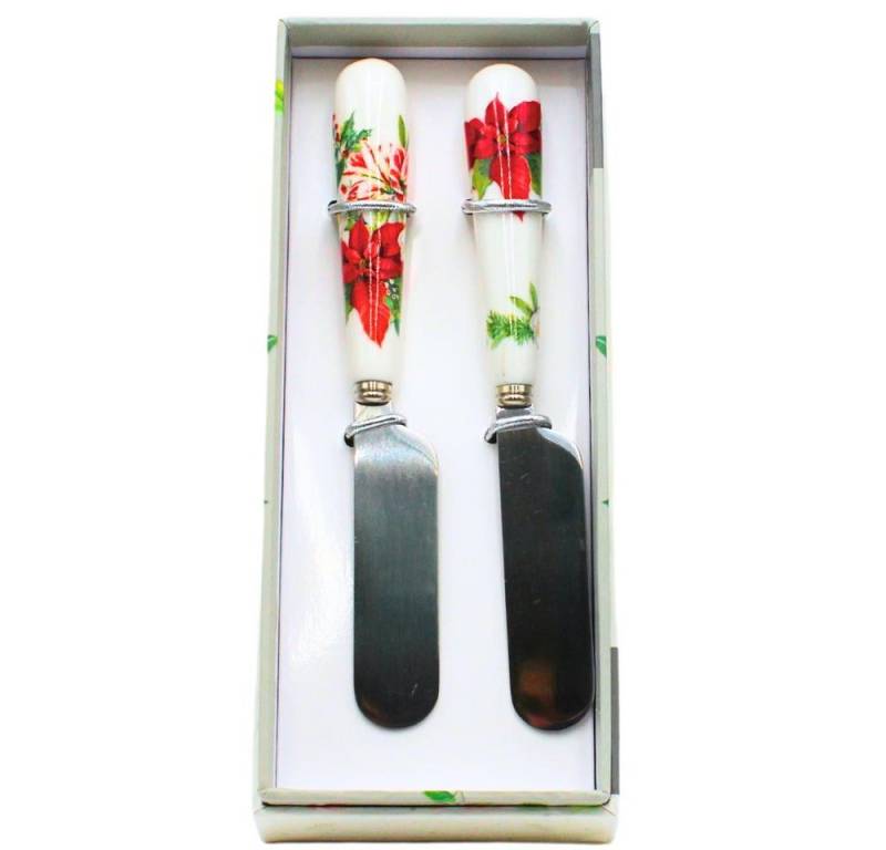 Dekohelden24 Dekofigur Buttermesser in verschiedenen Varianten (2er Set, 2 St), Festliches Design, handliche Größe von Dekohelden24