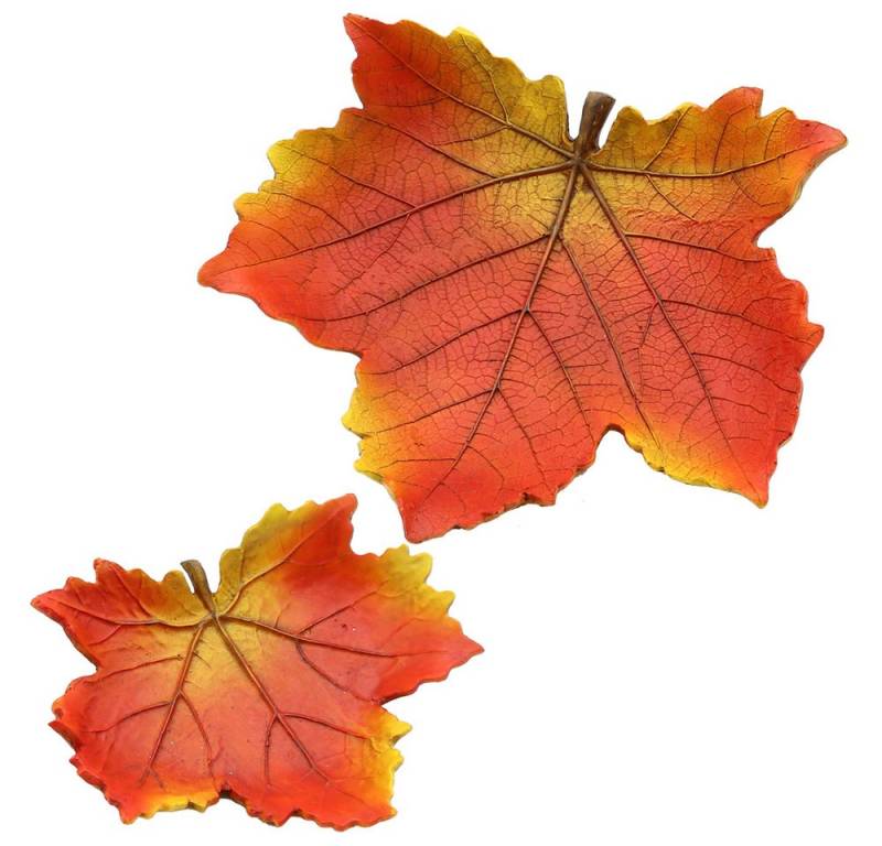 Dekohelden24 Dekoschale Herbstblatt - Herbstschale - Dekoschale in Blattform als 2 Schalen von Dekohelden24