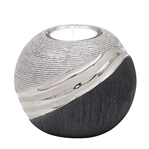 Edler moderner Deko Designer Keramik Teelichthalter in Silber-grau, ca. 10 x 10 x 9 cm. Edler moderner Deko Designer Keramik Teelichthalter in Silber-grau, ca. 10 x 10 x 9 cm. von Dekohelden24