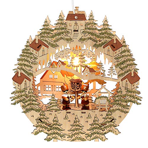 Dekohelden24 Exclusives, beleuchtetes Holz Fensterbild, Motiv: Bergleute Dekohelden24 Exclusives, beleuchtetes Holz Fensterbild, Motiv: Bergleute von Dekohelden24