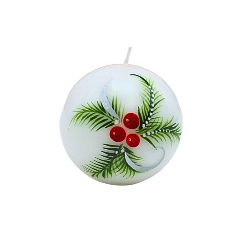 Dekohelden24 Formkerze Edle Kugelkerze, Tischkerze, Dekokerze, Wachskerze mit Weihnachtsmotiv, grün Dekohelden24 Formkerze Edle Kugelkerze, Tischkerze, Dekokerze, Wachskerze mit Weihnachtsmotiv, grün von Dekohelden24