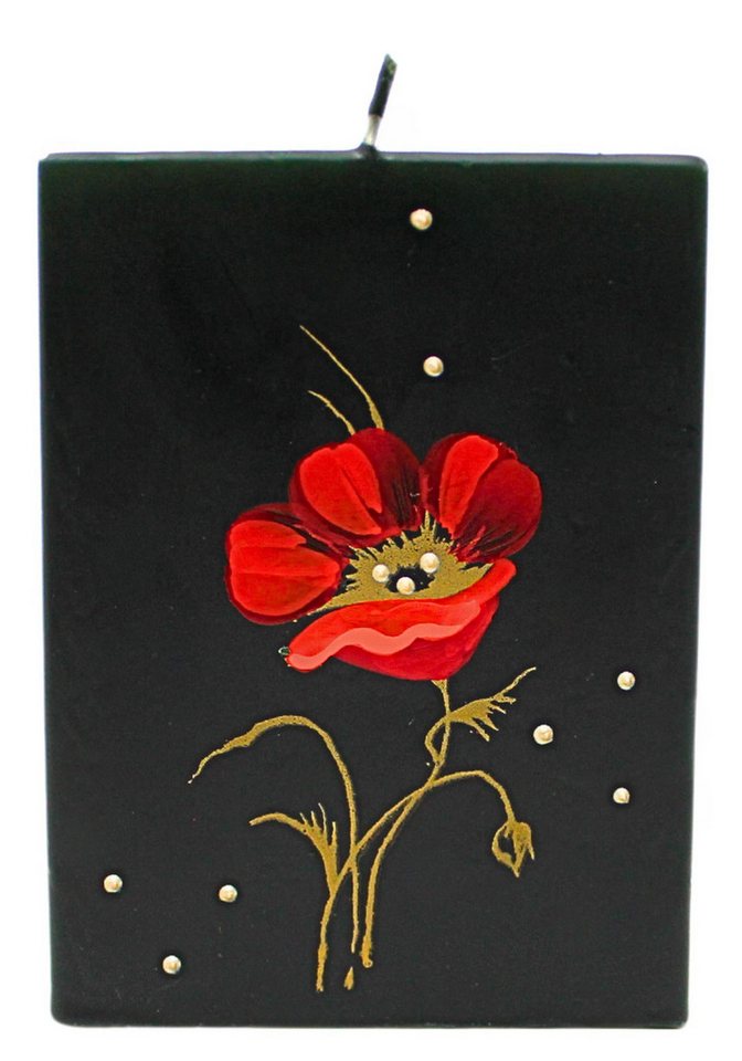 Dekohelden24 Formkerze Hochwertige Kerze mit Orchidee / Orchideenkerze / Segel, schwarz mit roter Blüte / L/B/H: ca. 9 x 5 x 12 cm. Dekohelden24 Formkerze Hochwertige Kerze mit Orchidee / Orchideenkerze / Segel, schwarz mit roter Blüte / L/B/H: ca. 9 x 5 x 12 cm. von Dekohelden24