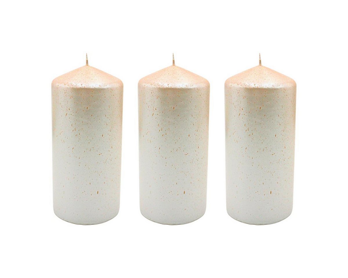 Dekohelden24 Formkerze Kerzen in verschiedenen Varianten, Perlmutt-Farbton, dezentes Glitterfinish, 3er Set Dekohelden24 Formkerze Kerzen in verschiedenen Varianten, Perlmutt-Farbton, dezentes Glitterfinish, 3er Set von Dekohelden24