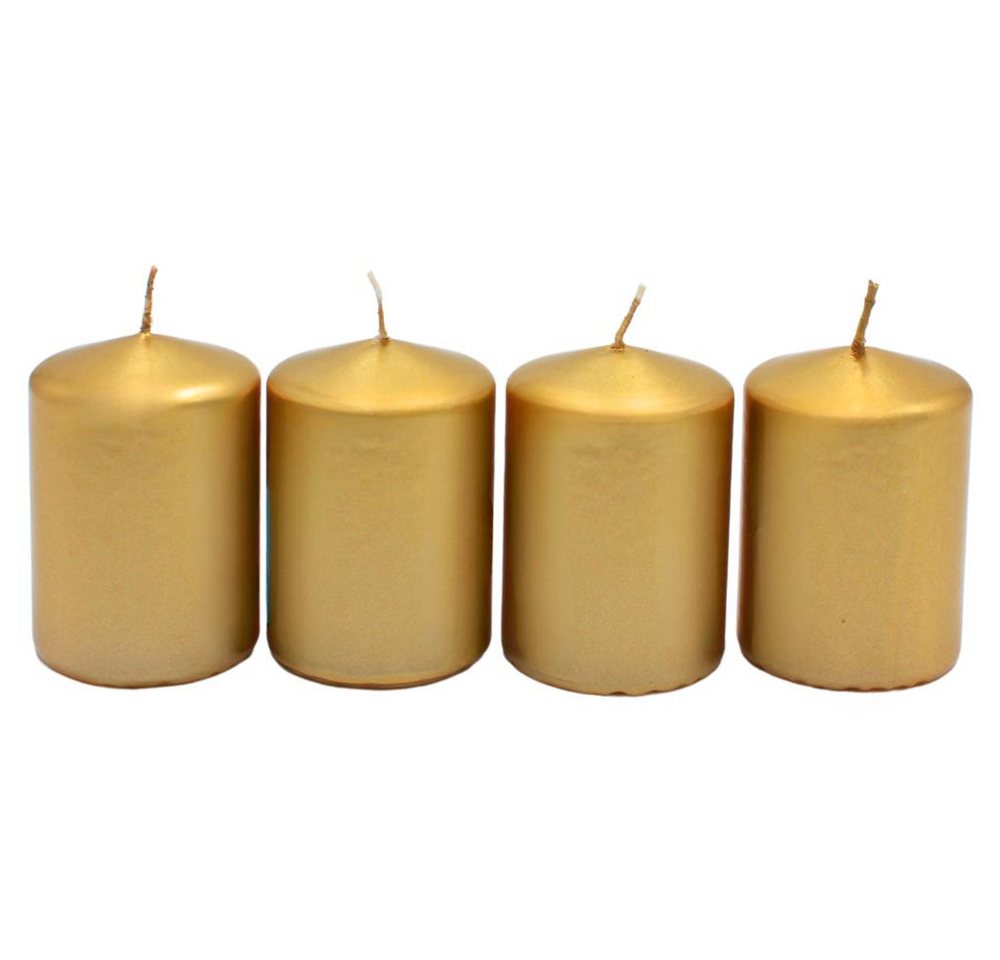 Dekohelden24 Formkerze Stumpenkerzen in verschiedenen Varianten (4er Set) von Dekohelden24