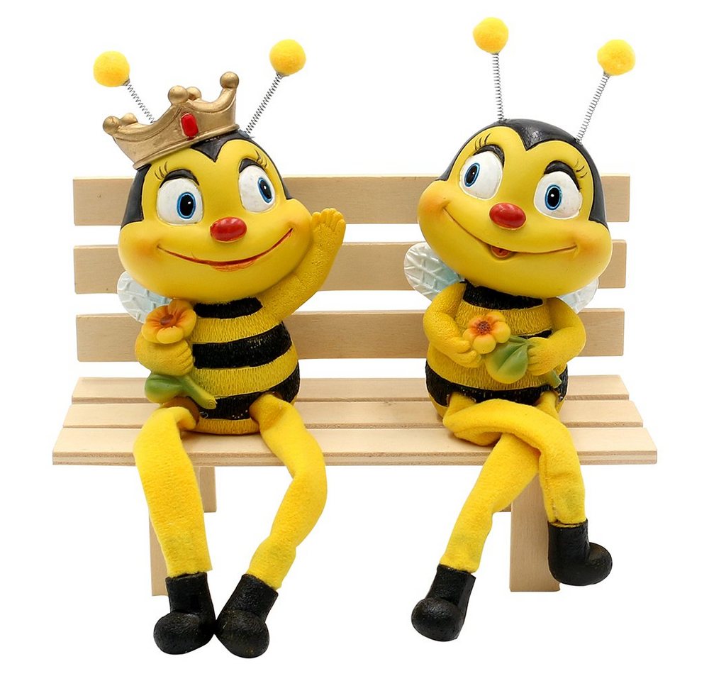 Dekohelden24 Gartenfigur Dekofigur Kantenhocker Bienen-Bienenpaar mit Blume, 2er Set, Polyresin Dekohelden24 Gartenfigur Dekofigur Kantenhocker Bienen-Bienenpaar mit Blume, 2er Set, Polyresin von Dekohelden24