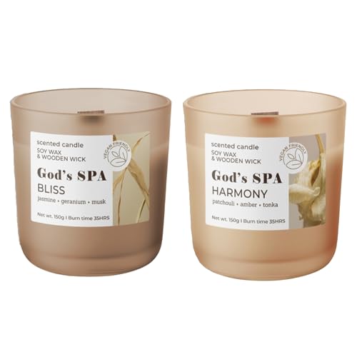 Dekohelden24 Geschenk für Frauen/Duftkerze/Kerze im Glas/Duftrichtung God´s Spa - Harmony und Bliss, L/B/H 8,5 x 8 x 8,5 cm, je 150g Dekohelden24 Geschenk für Frauen/Duftkerze/Kerze im Glas/Duftrichtung God´s Spa - Harmony und Bliss, L/B/H 8,5 x 8 x 8,5 cm, je 150g von Dekohelden24