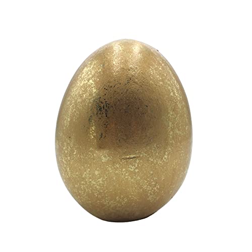 Dekohelden24 Goldenes Ei aus Keramik, Osterei, Osterdeko, Größe: H/Ø ca. 10 x 8 cm, L von Dekohelden24