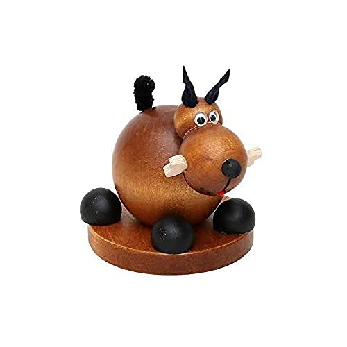 Dekohelden24 Holz-Räucherfigur Hund, ca. 10 cm, 730310 von Dekohelden24