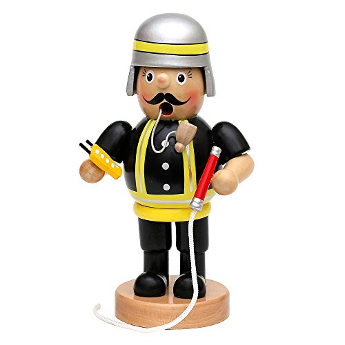 Dekohelden24 Holz Räuchermann Feuerwehrmann, L/B/H: 9,5 x 8 x 19 cm. von Dekohelden24