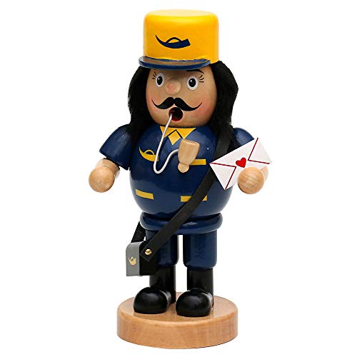 Dekohelden24 Holz Räuchermann Postbote, L/B/H: 9,5 x 8 x 19 cm. von Dekohelden24