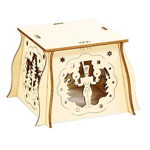 Holz-Schwibbogen Untersatz Engel/Bergmann zum selbst zusammen stecken, ca. 7 x 10 x 10 cm von Dekohelden24