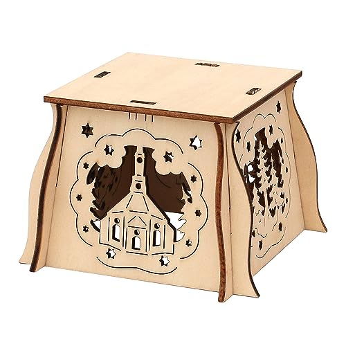 Holz-Schwibbogen Untersatz Seiffen/Kurrende zum selbst zusammen stecken, ca. 7 x 10 x 10 cm von Dekohelden24